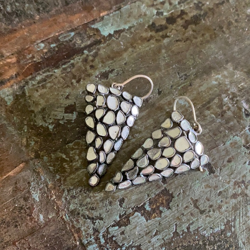 Triangular Diamond Slice Earrings